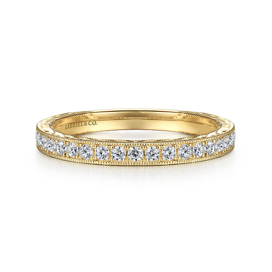 Gabriel - 14K Yellow Gold Diamond Matching Wedding Band