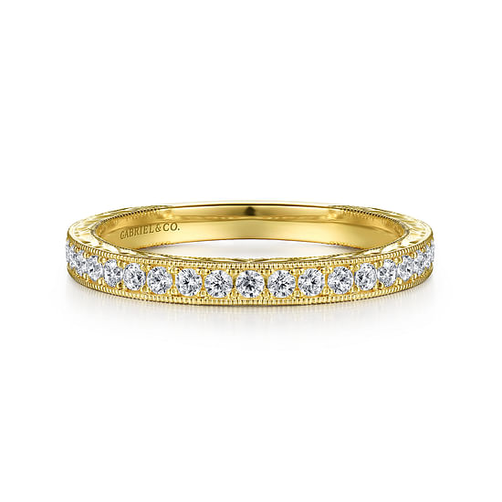 Gabriel - 14K Yellow Gold Diamond Matching Wedding Band