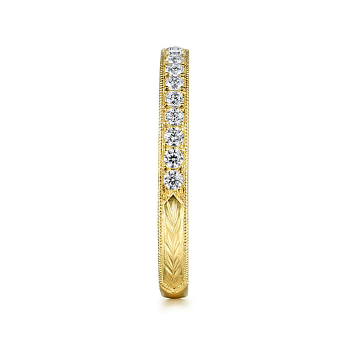 14K Yellow Gold Diamond Matching Wedding Band