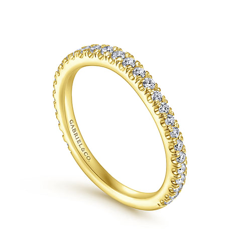 14K Yellow Gold Diamond Matching Wedding Band