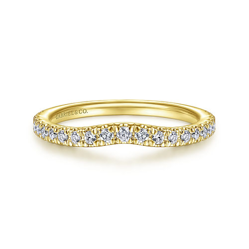 14K Yellow Gold Diamond Matching Wedding Band