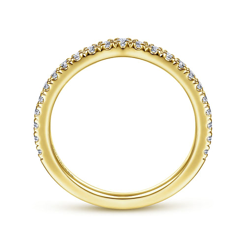 14K Yellow Gold Diamond Matching Wedding Band