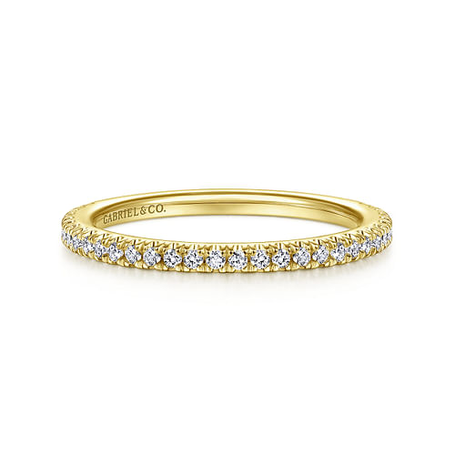 14K Yellow Gold Diamond Matching Wedding Band