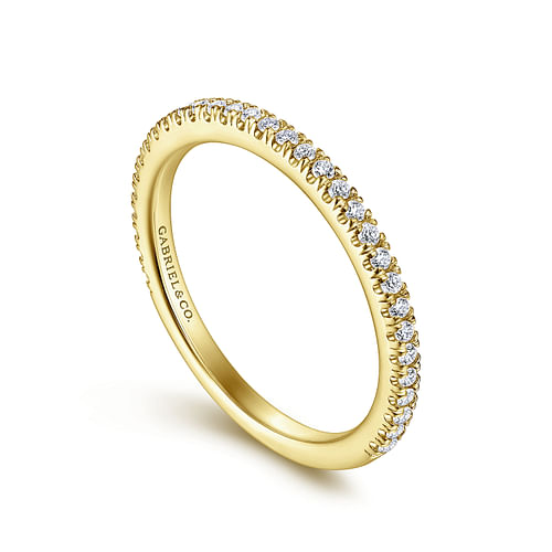 14K Yellow Gold Diamond Matching Wedding Band