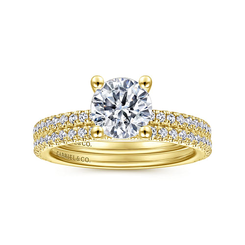 14K Yellow Gold Diamond Matching Wedding Band