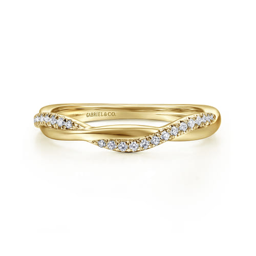 14K Yellow Gold Diamond Matching Wedding Band 14K Yellow Gold Diamond Matching Wedding Band
