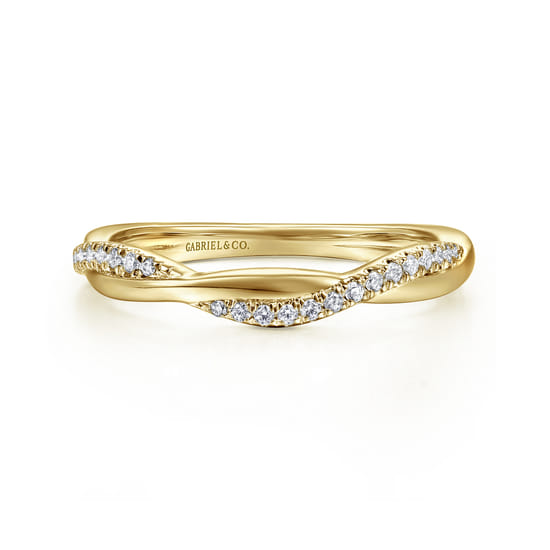 Gabriel - 14K Yellow Gold Diamond Matching Wedding Band