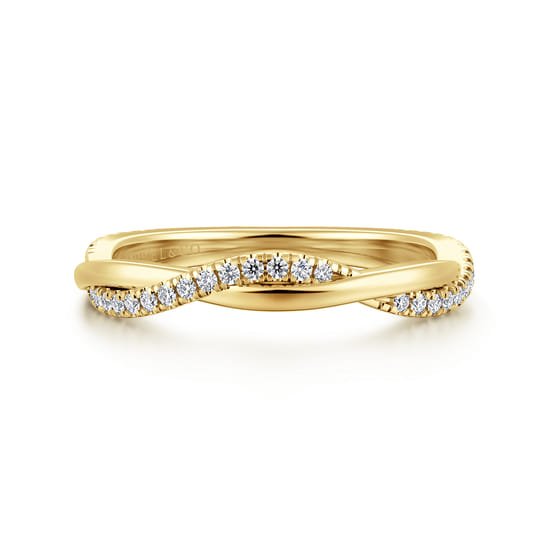 Gabriel - 14K Yellow Gold Diamond Matching Wedding Band