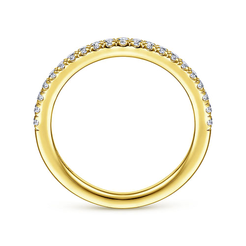 14K Yellow Gold Diamond Matching Wedding Band