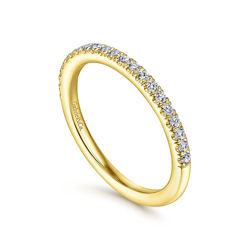 14K Yellow Gold Diamond Matching Wedding Band