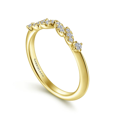 14K Yellow Gold Diamond Matching Wedding Band