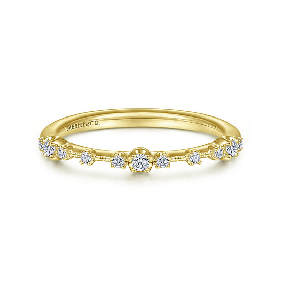Gabriel - 14K Yellow Gold Diamond Matching Wedding Band