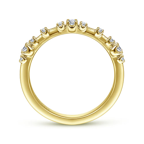 14K Yellow Gold Diamond Matching Wedding Band