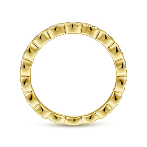 14K Yellow Gold Diamond Matching Wedding Band