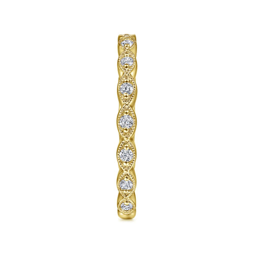 14K Yellow Gold Diamond Matching Wedding Band