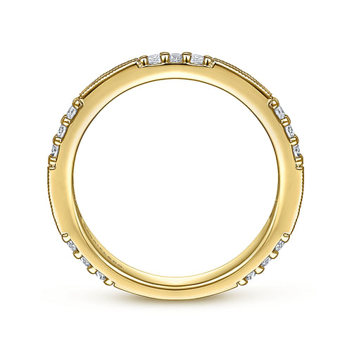 14K Yellow Gold Diamond Matching Wedding Band