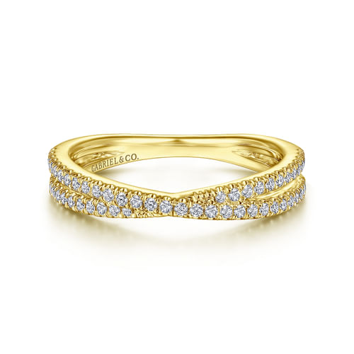14K Yellow Gold Diamond Matching Wedding Band