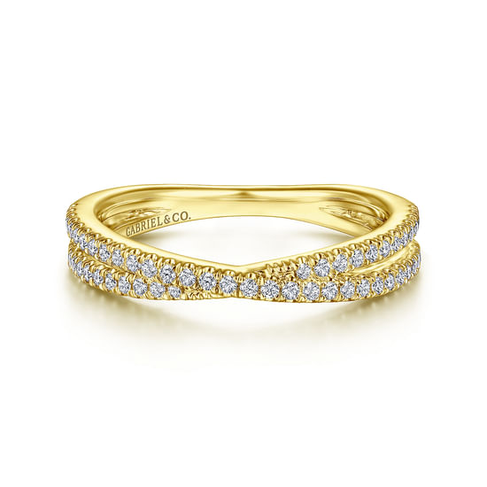 Gabriel - 14K Yellow Gold Diamond Matching Wedding Band
