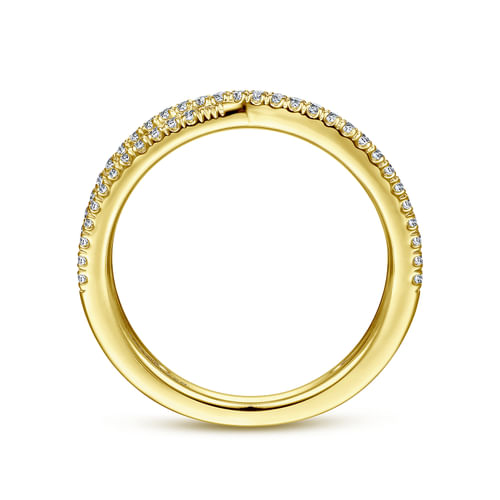 14K Yellow Gold Diamond Matching Wedding Band