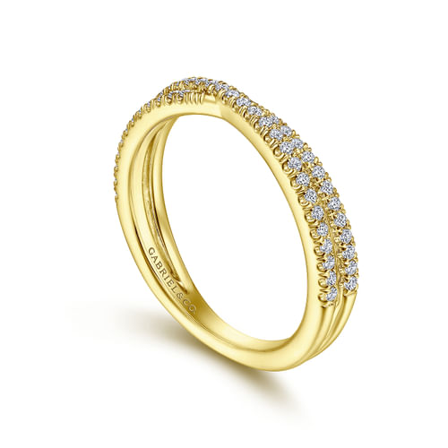 14K Yellow Gold Diamond Matching Wedding Band