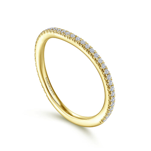 14K Yellow Gold Diamond Matching Wedding Band