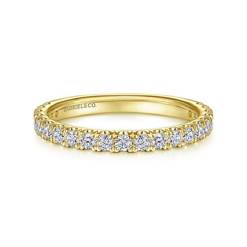 14K Yellow Gold Diamond Matching Wedding Band