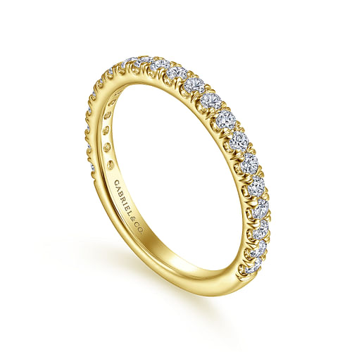 14K Yellow Gold Diamond Matching Wedding Band