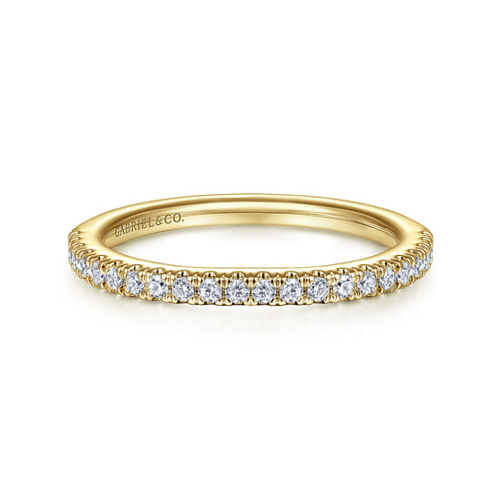 14K Yellow Gold Diamond Matching Wedding Band