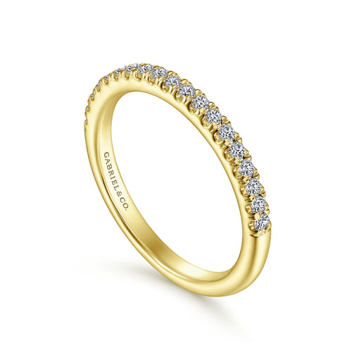 14K Yellow Gold Diamond Matching Wedding Band