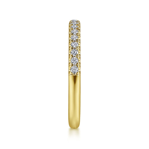 14K Yellow Gold Diamond Matching Wedding Band