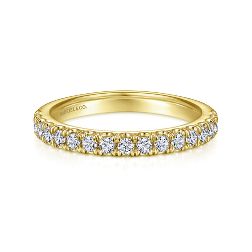 14K Yellow Gold Diamond Matching Wedding Band
