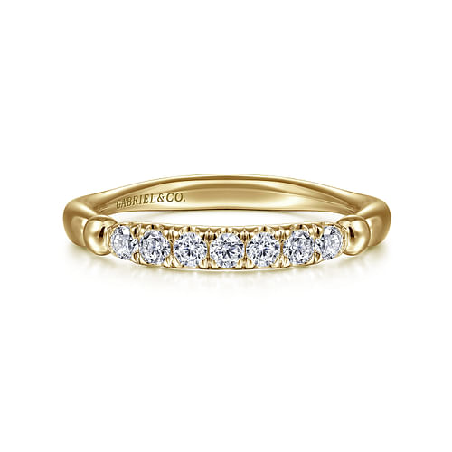 14K Yellow Gold Diamond Matching Wedding Band