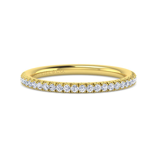14K Yellow Gold Diamond Matching Wedding Band