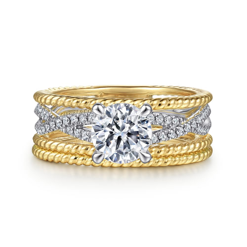 14K Yellow Gold Diamond Matching Wedding Band