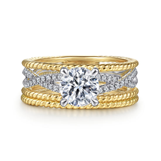 14K Yellow Gold Diamond Matching Wedding Band angle 4