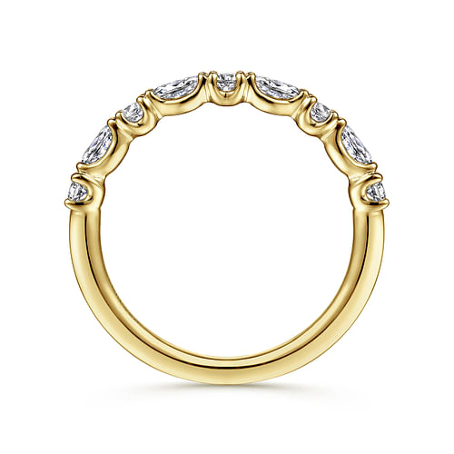 14K Yellow Gold Diamond Matching Wedding Band