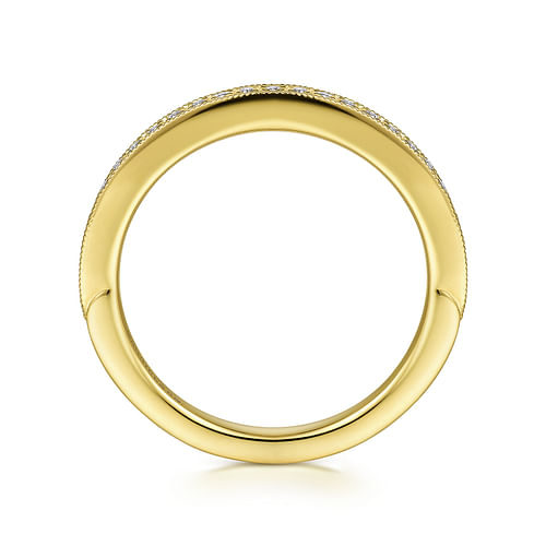 14K Yellow Gold Diamond Matching Wedding Band