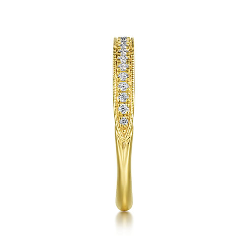 14K Yellow Gold Diamond Matching Wedding Band