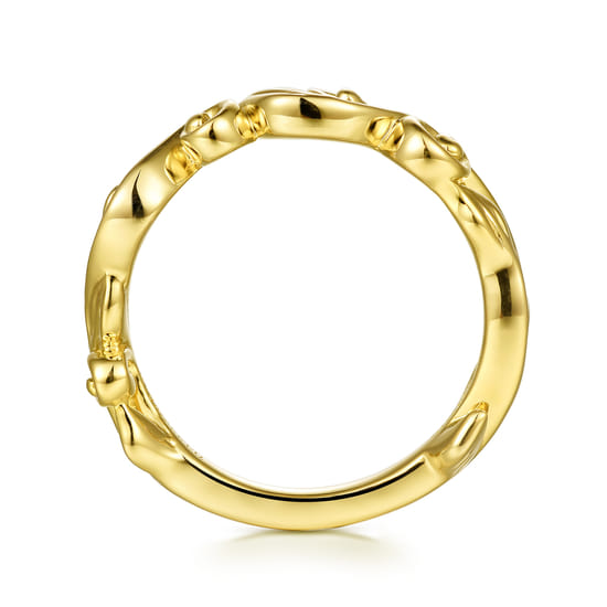 14K Yellow Gold Diamond Matching Wedding Band angle 2