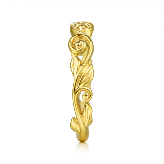 14K Yellow Gold Diamond Matching Wedding Band angle 5