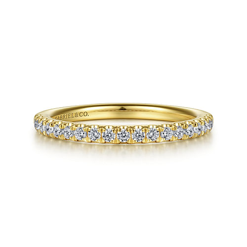 14K Yellow Gold Diamond Matching Wedding Band