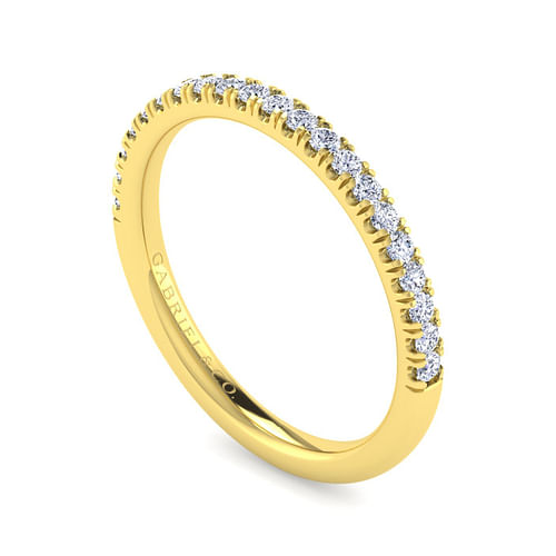 14K Yellow Gold Diamond Matching Wedding Band