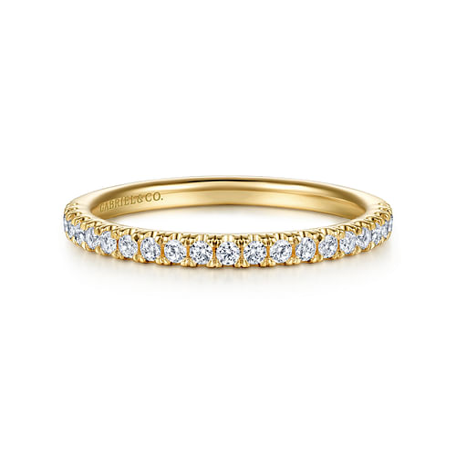 14K Yellow Gold Diamond Matching Wedding Band