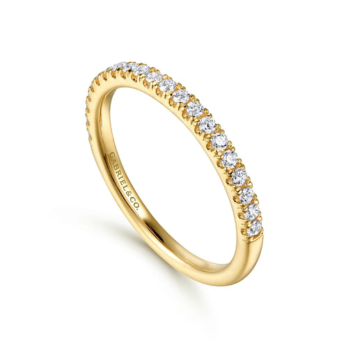 14K Yellow Gold Diamond Matching Wedding Band