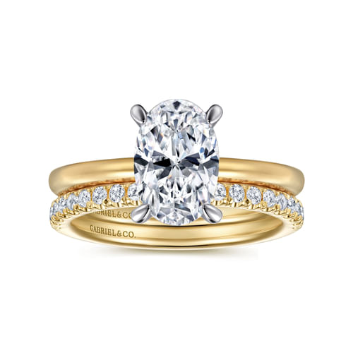 14K Yellow Gold Diamond Matching Wedding Band
