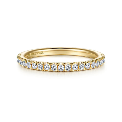 14K Yellow Gold Diamond Matching Wedding Band