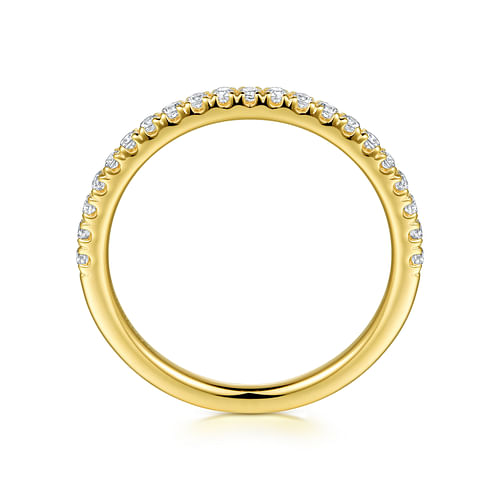 14K Yellow Gold Diamond Matching Wedding Band