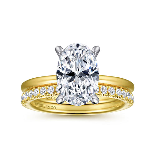 14K Yellow Gold Diamond Matching Wedding Band