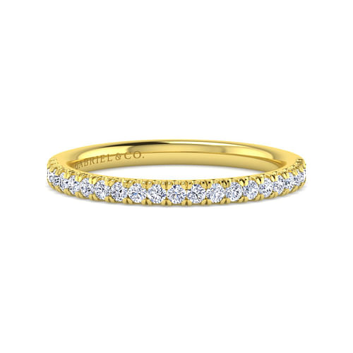 14K Yellow Gold Diamond Matching Wedding Band