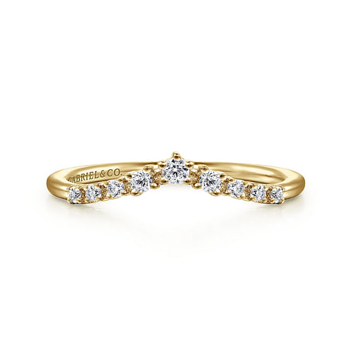 14K Yellow Gold Diamond Matching Wedding Band